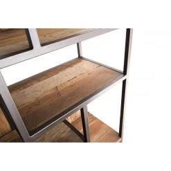 MACABANE Bibliothèque Haute ALIDA 2 Portes Et 10 Open Space Bois Teck Recycl?... -SoBuy Shop bibliotheque haute alida 2 portes et 10 open space bois teck recycle acacia mahogany et metal design 501461 8 1140x1140