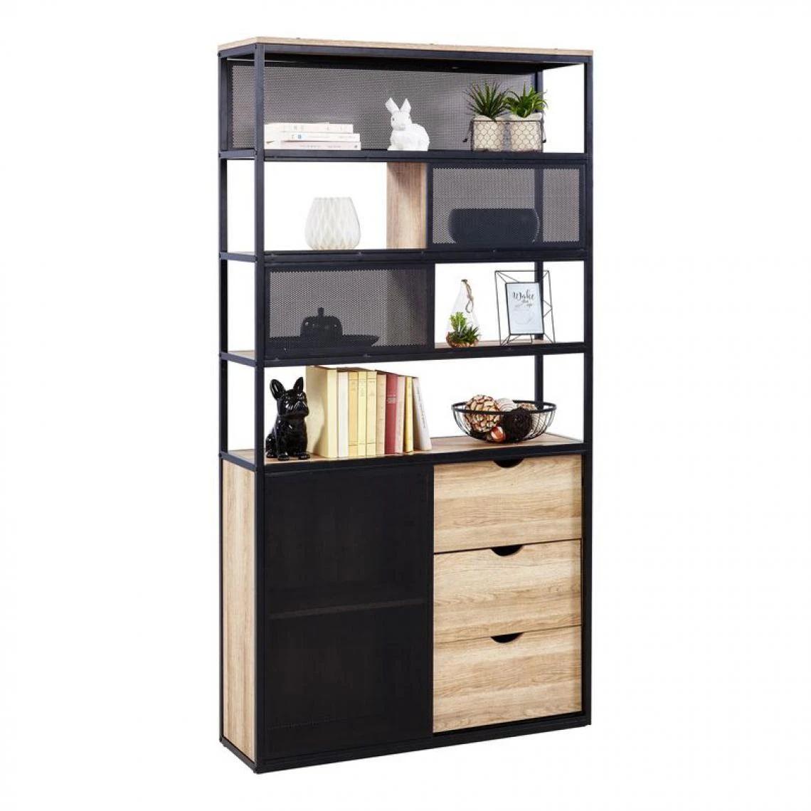 BUT Bibliothèque Industrielle NYXX Noir 3 BUT Bibliothèque Industrielle NYXX Noir