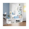 Idmarket Bibliothèque Escalier Lina Bois Blanc -SoBuy Shop bibliotheque lina etagere en bois blanc 115 cm