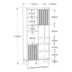BUT Bibliothèque LUMOS Imitation Chêne -SoBuy Shop bibliotheque lumos imitation chene 12044156 31924102 1140x1140