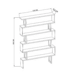 Homemania Bibliothèque Monsaraz - Avec Étagère - Mur, Bureau, Salon - Chêne,... -SoBuy Shop bibliotheque monsaraz avec tagere mur bureau salon chene bois noir 135 x 255 x 195 cm 10627904 27654840 1140x1140