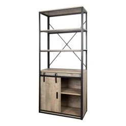 BUT Bibliothèque NEVADA 2 Imitation Chêne Et Noir -SoBuy Shop bibliotheque nevada 2 imitation chene et noir 12030444 31878474 1140x1140