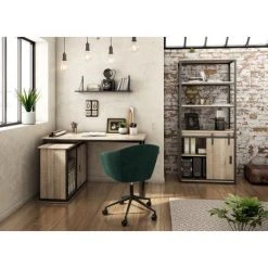 BUT Bibliothèque NEVADA 2 Imitation Chêne Et Noir -SoBuy Shop bibliotheque nevada 2 imitation chene et noir 12030444 31878478 1140x1140