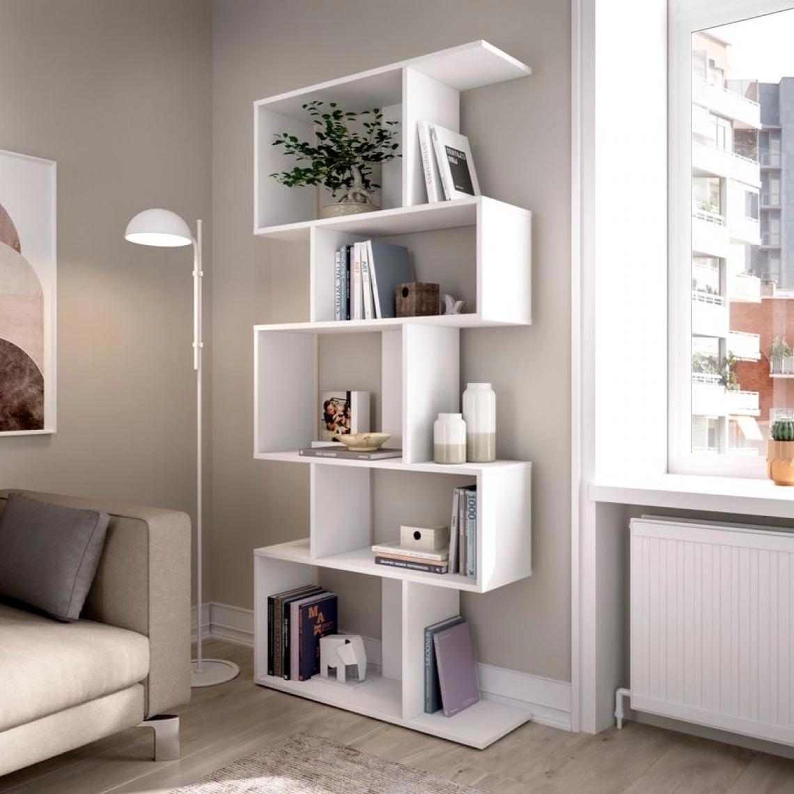 BUT Bibliothèque NILS Blanc 4 BUT Bibliothèque NILS Blanc – Image 2