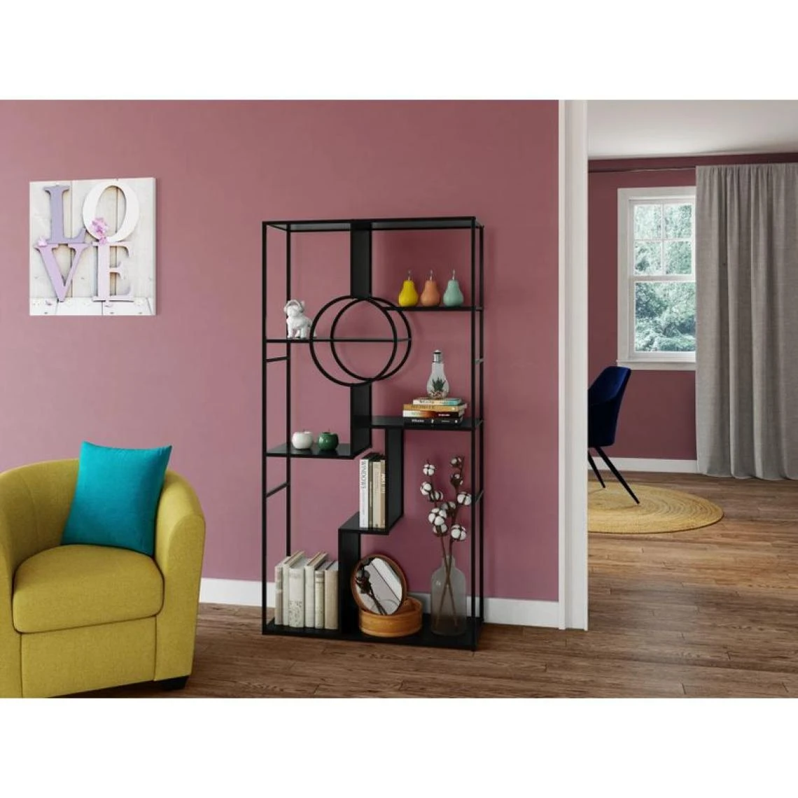 BUT Bibliothèque OTTO Métal Noir 4 BUT Bibliothèque OTTO Métal Noir – Image 2