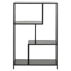 TOILINUX Bibliothèque Ouverte Sireine 3 étagères En MDF Et Métal - Noir -SoBuy Shop bibliotheque ouverte sireine 3 etageres en mdf et metal noir 13146400 35734466 1140x1140