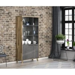 BUT Bibliotheque RICCIANO Imitation Chêne Et Béton 8 BUT Bibliotheque RICCIANO Imitation Chêne Et Béton -SoBuy Shop bibliotheque ricciano imitation chene et beton 11672720 30734428 1140x1140