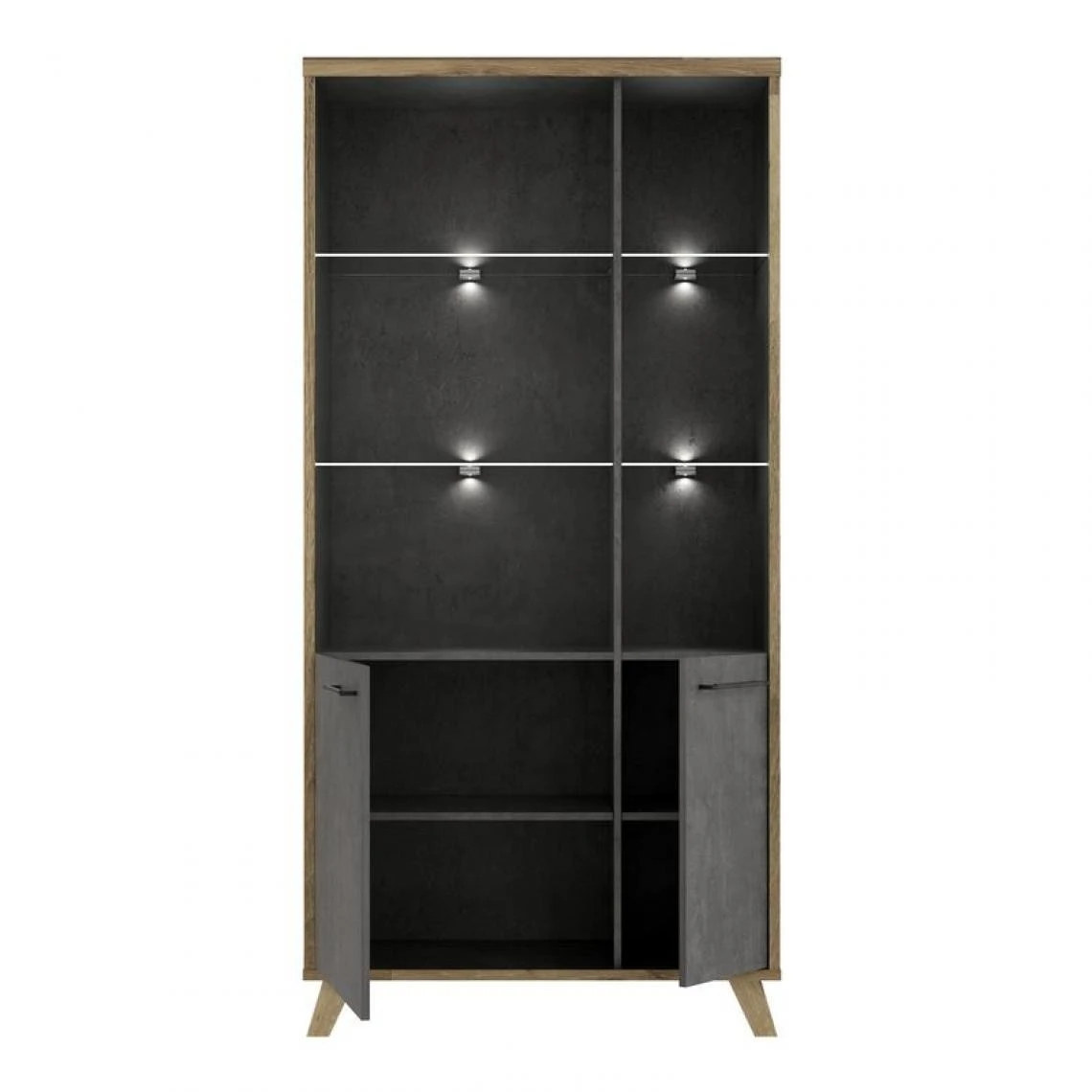 BUT Bibliotheque RICCIANO Imitation Chêne Et Béton 6 BUT Bibliotheque RICCIANO Imitation Chêne Et Béton – Image 4