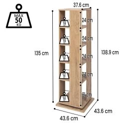 IRIS OHYAMA Bibliothèque Rotative à 360 °, -SoBuy Shop bibliotheque rotative a 360 13630446 37495716 1140x1140