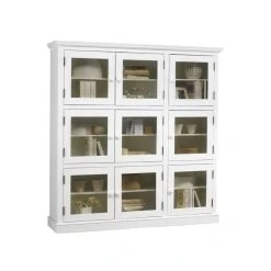 Beaux Meubles Pas Chers Bibliothèque Blanche 9 Portes Vitrées