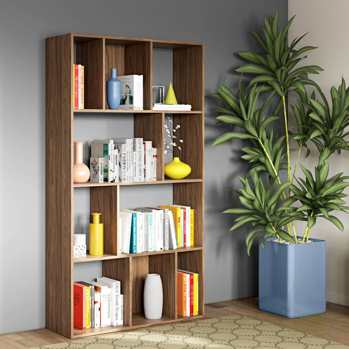 Bibliothèque TORONTO - Noyer - TEMAHOME 6 Bibliothèque TORONTO - Noyer - TEMAHOME – Image 4