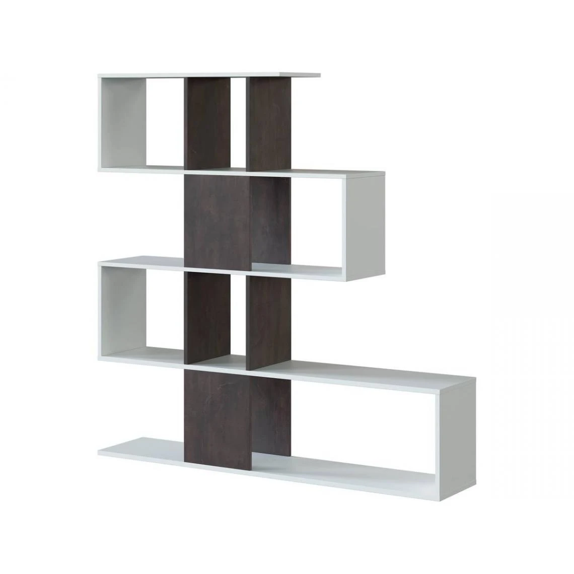 Habitat Et Jardin Bibliothèque ZIG-ZAG -145 X 145 X 29 Cm-Blanc - Effet Industriel Vie... 3 Habitat Et Jardin Bibliothèque ZIG-ZAG -145 X 145 X 29 Cm-Blanc - Effet Industriel Vie...