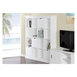 Vente-unique Bibliothèque GUERANDE - 16 Niches & 4 Tiroirs - Pin Blanc 10 Vente-unique Bibliothèque GUERANDE - 16 Niches & 4 Tiroirs - Pin Blanc -SoBuy Shop bibliotheques et etageres 15093 2