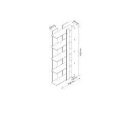 Homemania BibliothèqueTiny - Étagère, Unité Murale - Avec étagères - Salon... -SoBuy Shop bibliothequetiny tagere unite murale avec etageres salon bureau bois blanc 75 x 22 x 180 cm 10588348 27521306 1140x1140