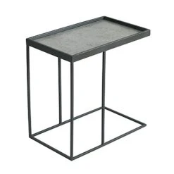 MES Bout De Canapé 50x30x50 Cm Gris Et Anthracite - VIDAL