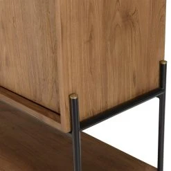 MACABANE Buffet 2 Portes 1 Niche En Bois De Teck Recyclé Naturel -SoBuy Shop buffet 2 portes 1 niche en bois de teck recycle naturel 501592 6 1140x1140