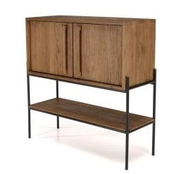 MACABANE Buffet 2 Portes 1 Niche En Bois De Teck Recyclé Naturel -SoBuy Shop buffet 2 portes 1 niche en bois de teck recycle naturel 501592 8 1140x1140