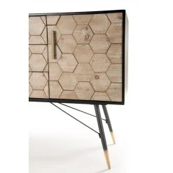 MACABANE Buffet 2 Portes 3 Tiroirs Scandinave En Sapin Et Métal - DEBORAH -SoBuy Shop buffet 2 portes 3 tiroirs scandinave en sapin et metal deborah design 1235799 4 1140x1140