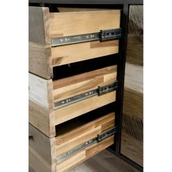 MACABANE Buffet LEANDRE 2 Portes 3 Tiroirs Bois Et Métal -SoBuy Shop buffet 2 portes 3 tiroirs style industriel design 832000 4 1140x1140