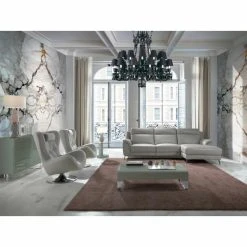 Angel Cerda Buffet En Bois Blanc Et Acier Chromé -SoBuy Shop buffet 2 portes design laura 180cm blanc laque 10519816 837704 4 1140x1140