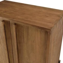 MACABANE Buffet 2 Portes En Bois De Teck Recyclé Pieds En Métal Noir -SoBuy Shop buffet 2 portes en bois de teck recycle pieds en metal noir 501591 4 1140x1140