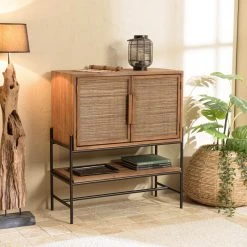 MACABANE Buffet 2 Portes En Bois De Teck Recyclé