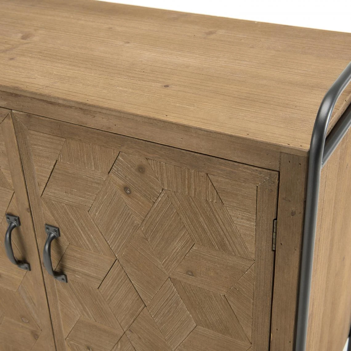 MACABANE Buffet 2 Portes En Sapin Pieds Métal - ELYNA 7 MACABANE Buffet 2 Portes En Sapin Pieds Métal - ELYNA – Image 5