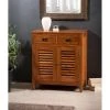 MACABANE Bahut AYAN 2 Portes Persiennes 2 Tiroirs Bois Teck -SoBuy Shop buffet 2 portes persiennes 2 tiroirs en teck style colonial miel design 500681 1140x1140