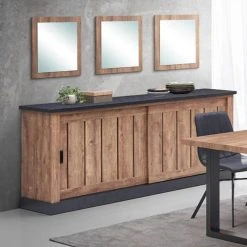 NOUVOMEUBLE Buffet 220 Cm Industriel Couleur Chêne Foncé ETINCELLE 6 NOUVOMEUBLE Buffet 220 Cm Industriel Couleur Chêne Foncé ETINCELLE -SoBuy Shop buffet 220 cm industriel couleur chene fonce etincelle 13467394 36859860 1140x1140