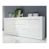 KASALINEA Buffet Bahut Blanc Brillant Laqué 2 Portes 3 Tiroirs Design ARIEL -SoBuy Shop buffet 2p 4t blanc laque design zd1 z