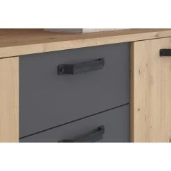 BUT Buffet 3 Portes 3 Tiroirs STAN Imitation Chêne Artisan Et Gris -SoBuy Shop buffet 3 portes 3 tiroirs stan imitation chene artisan et gris 13342752 36415422 1140x1140