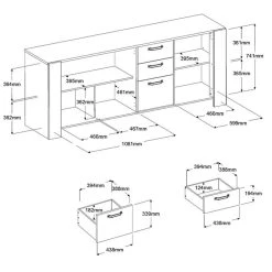 BUT Buffet 3 Portes 3 Tiroirs STAN Imitation Chêne Artisan Et Gris -SoBuy Shop buffet 3 portes 3 tiroirs stan imitation chene artisan et gris 13342752 36415424 1140x1140
