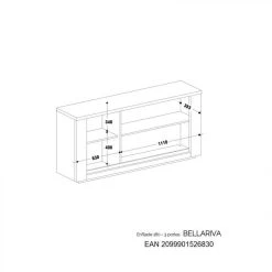 Modern Living Buffet 3 Portes BELLARIVA Laqué Blanc/ Gris Anthracite. -SoBuy Shop buffet 3 portes bellariva laque blanc gris 9689950 25112602 1140x1140