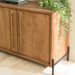MACABANE Buffet 3 Portes En Bois De Teck Recyclé Pieds En Métal Noir 16 MACABANE Buffet 3 Portes En Bois De Teck Recyclé Pieds En Métal Noir -SoBuy Shop buffet 3 portes en bois de teck recycle pieds en metal noir 501589 5 1140x1140