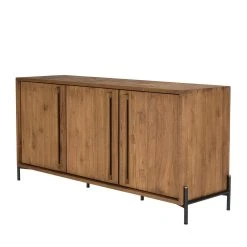 MACABANE Buffet 3 Portes En Bois De Teck Recyclé Pieds En Métal Noir 19 MACABANE Buffet 3 Portes En Bois De Teck Recyclé Pieds En Métal Noir -SoBuy Shop buffet 3 portes en bois de teck recycle pieds en metal noir 501589 8 1140x1140