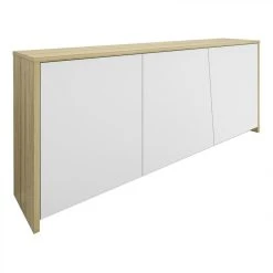 BUT Buffet 3 Portes ESSENTIAL Imitation Chêne Et Blanc