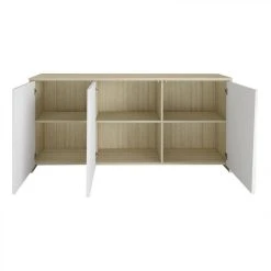 BUT Buffet 3 Portes ESSENTIAL Imitation Chêne Et Blanc -SoBuy Shop buffet 3 portes essential imitation chene et blanc 10566364 27459474 1140x1140