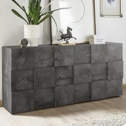 NOUVOMEUBLE Buffet 3 Portes Gris Anthracite SANDREA 5 -SoBuy Shop buffet 3 portes gris anthracite sandrea 5 10567010 27461476 1140x1140