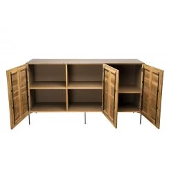 MACABANE Buffet 3 Portes MADISON Bois Teck Recyclé Métal Et Pieds Métal -SoBuy Shop buffet 3 portes madison bois teck recycle metal et pieds metal design 509812 5 1140x1140