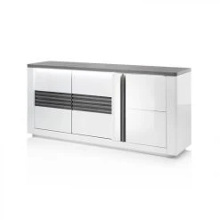 Modern Living Buffet 3 Portes VERTIGO Blanc/chêne Gris