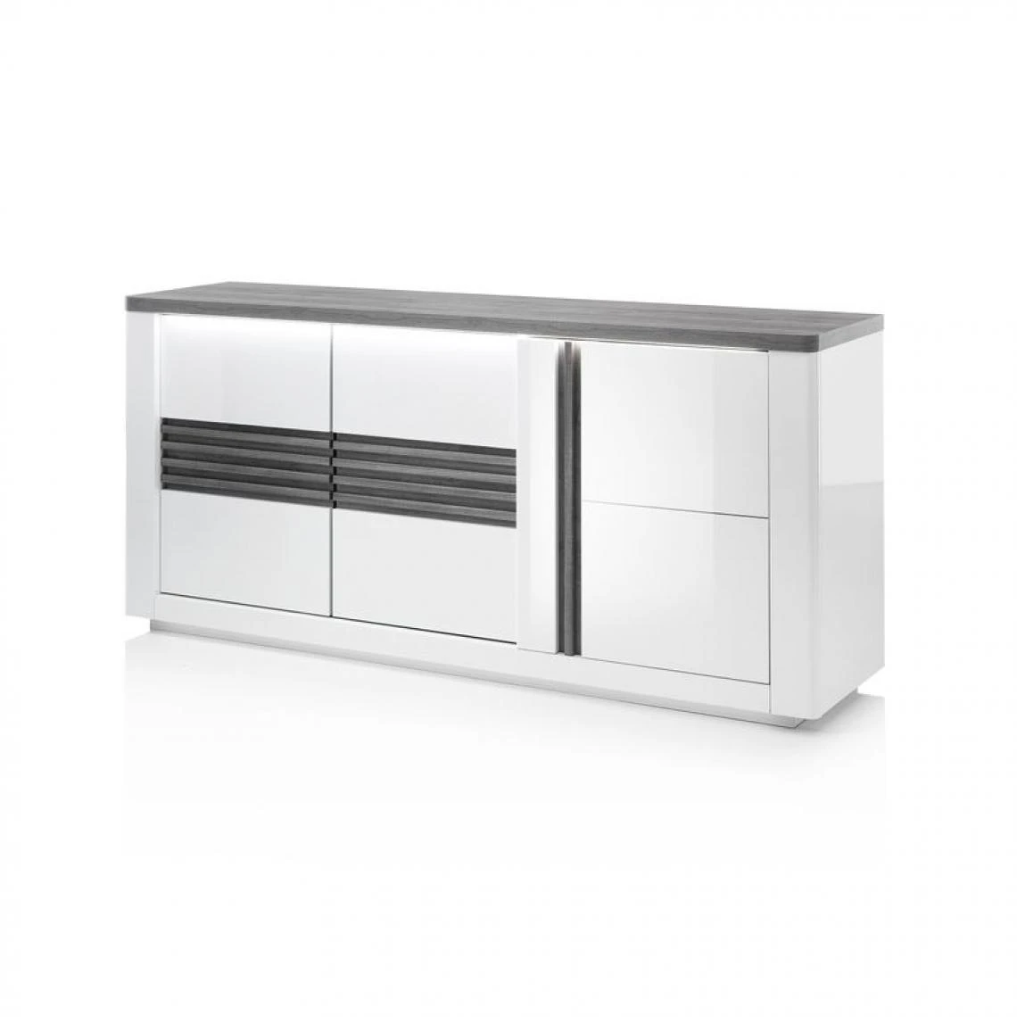 Modern Living Buffet 3 Portes VERTIGO Blanc/chêne Gris 3 Modern Living Buffet 3 Portes VERTIGO Blanc/chêne Gris
