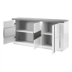 Modern Living Buffet 3 Portes VERTIGO Blanc/chêne Gris 11 Modern Living Buffet 3 Portes VERTIGO Blanc/chêne Gris -SoBuy Shop buffet 3 portes vertigo blancchene gris 9161155 23915897 1140x1140