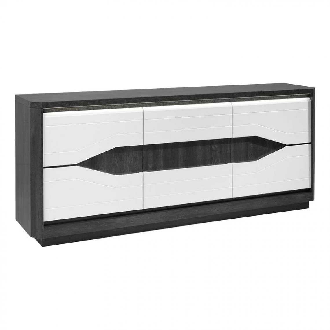 Modern Living Buffet 3P L.180 MATERA Blanc/imitation Chêne Gris 3 Modern Living Buffet 3P L.180 MATERA Blanc/imitation Chêne Gris
