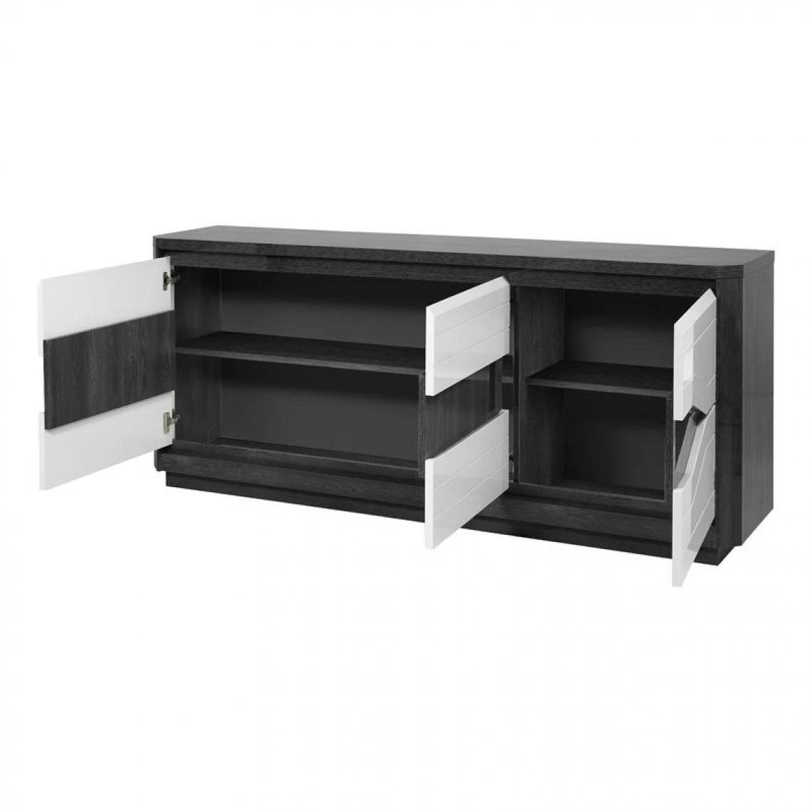 Modern Living Buffet 3P L.180 MATERA Blanc/imitation Chêne Gris 6 Modern Living Buffet 3P L.180 MATERA Blanc/imitation Chêne Gris – Image 4