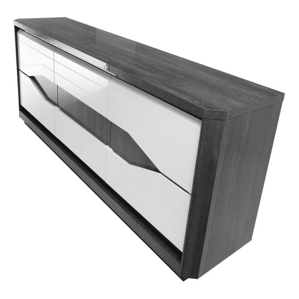 Modern Living Buffet 3P L.180 MATERA Blanc/imitation Chêne Gris 7 Modern Living Buffet 3P L.180 MATERA Blanc/imitation Chêne Gris – Image 5