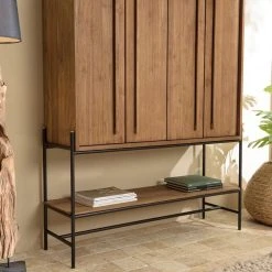 MACABANE Buffet 4 Portes 1 Niche En Bois De Teck Recyclé -SoBuy Shop buffet 4 portes 1 niche en bois de teck recycle 501586 5 1140x1140