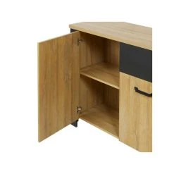 Tousmesmeubles Buffet 4 Portes 1 Tiroir Chêne Naturel/Noir- ARTEMIS 11 Tousmesmeubles Buffet 4 Portes 1 Tiroir Chêne Naturel/Noir- ARTEMIS -SoBuy Shop buffet 4 portes 1 tiroir chene naturelnoir artemis 12502582 33405598 1140x1140