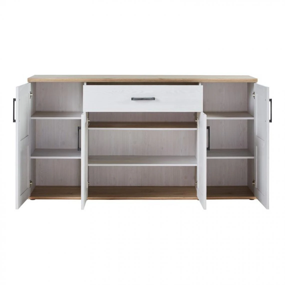 BUT Buffet 4 Portes 1 Tiroir ROMANCE Imitation Pin/ Imitation Chêne 7 BUT Buffet 4 Portes 1 Tiroir ROMANCE Imitation Pin/ Imitation Chêne – Image 5