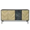 CSTORE Buffet 4 Portes - Bois Et Métal Noir - L 160 X P 40 X H 93 - BROOKLYN -SoBuy Shop buffet 4 portes bois et metal noir l 160 x p 40 x h 93 brooklyn 11710020 30862776 1140x1140