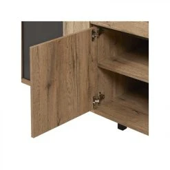 Tousmesmeubles Buffet 4 Portes Chêne Miel/Métal - CENIZA -SoBuy Shop buffet 4 portes chene mielmetal ceniza 10912456 28506570 1140x1140